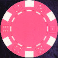 Very Pink six tab dice design heavy chip 11.5gm